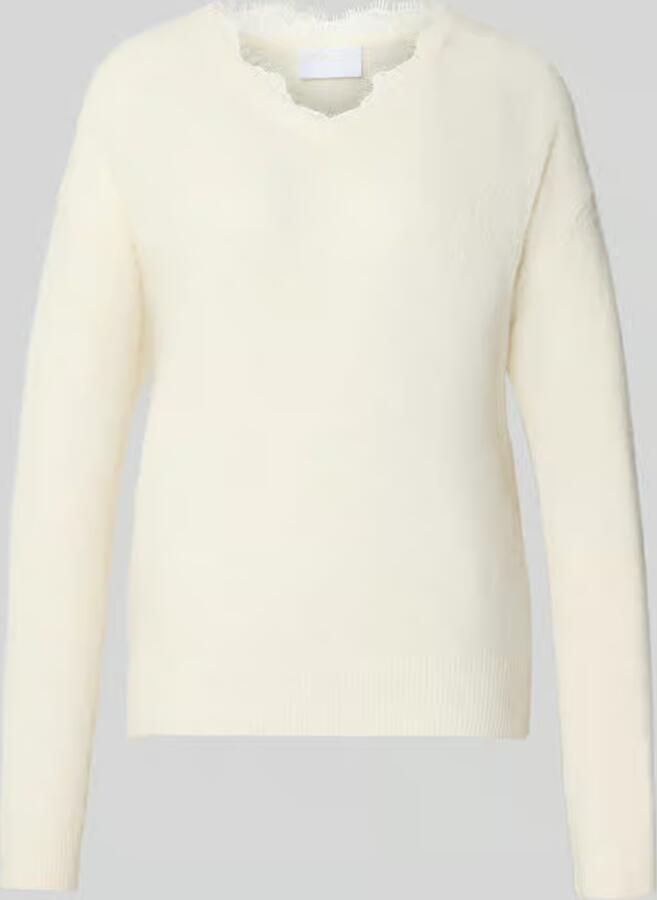 Jake*s Collection Pullover met kant aan de v-hals