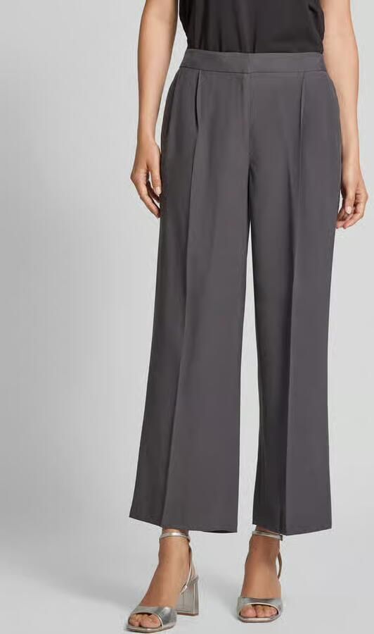Jake*s Collection Regular fit stoffen broek met persplooien - Foto 3