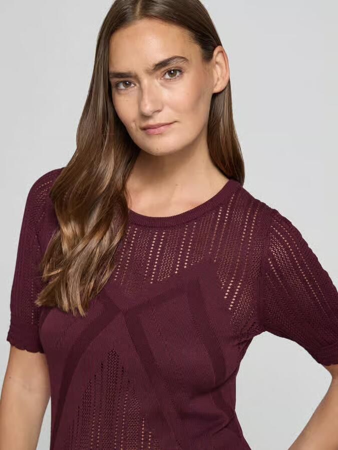 Jake*s Collection regular fit T-shirt in brei-look