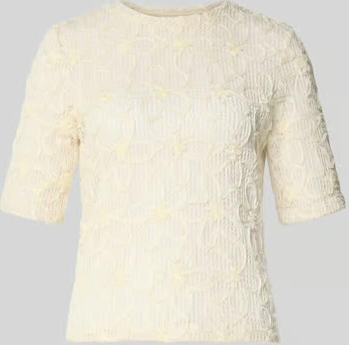 Jake*s Collection Regular fit T-shirt met bloemenapplicatie - Foto 2
