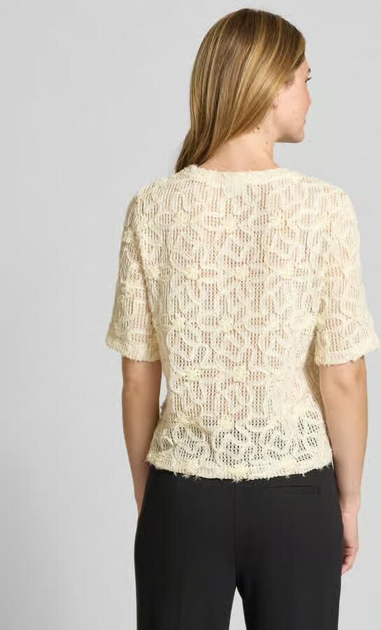 Jake*s Collection Regular fit T-shirt met bloemenapplicatie - Foto 2