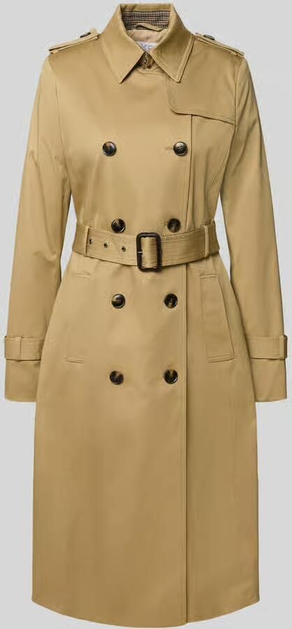 Jake*s Collection Regular fit trenchcoat van katoenmix