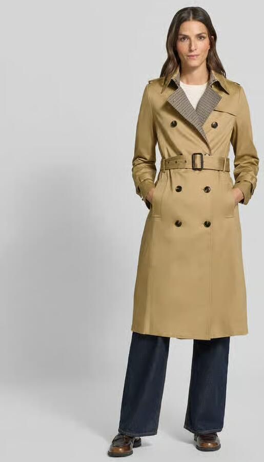 Jake*s Collection Regular fit trenchcoat van katoenmix - Foto 2