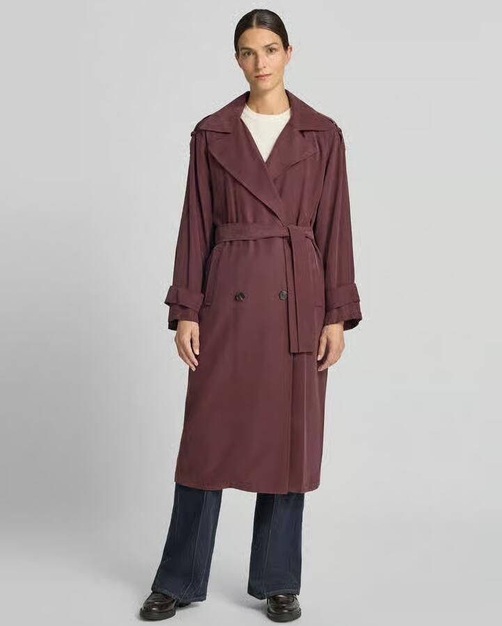 Jake*s Collection Regular fit trenchcoat van viscosemix - Foto 3