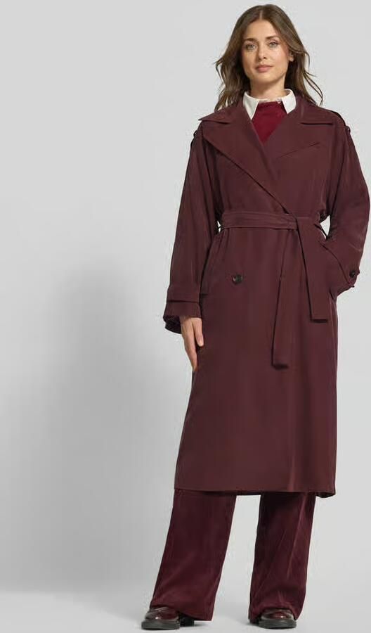 Jake*s Collection Regular fit trenchcoat van viscosemix - Foto 2