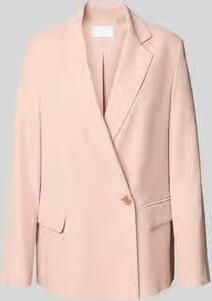 Jake*s Collection relaxed fit blazer van viscosemix met klepzakken