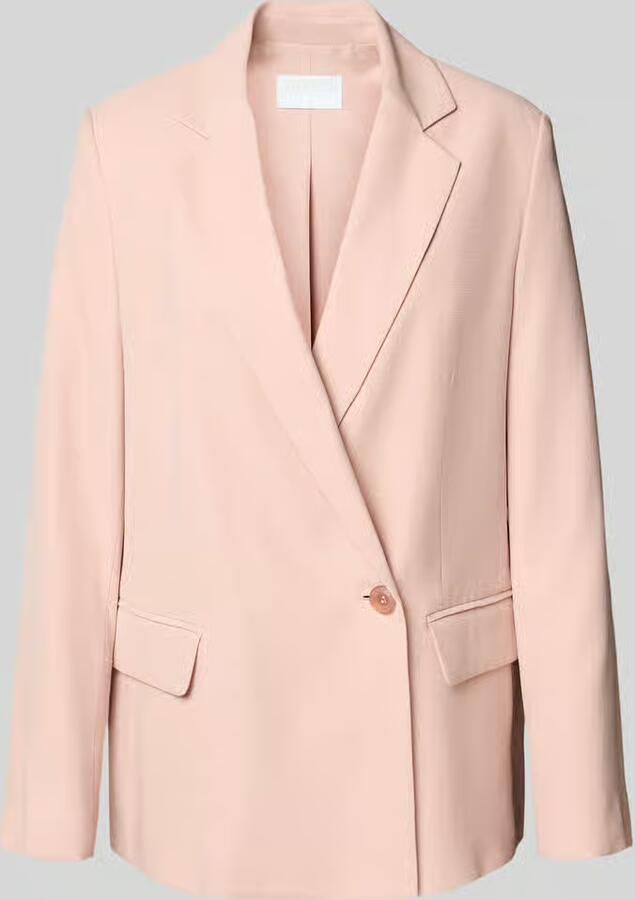 Jake*s Collection relaxed fit blazer van viscosemix met klepzakken - Foto 2