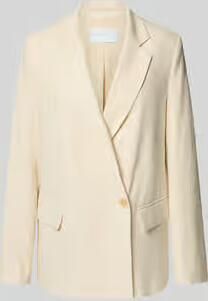 Jake*s Collection relaxed fit blazer van viscosemix met klepzakken