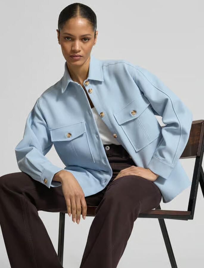 Jake*s Collection Relaxed fit blouse met borstzakken