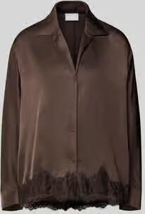 Jake*s Collection relaxed fit blouse van viscose met kant
