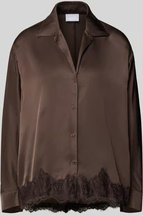 Jake*s Collection relaxed fit blouse van viscose met kant - Foto 2