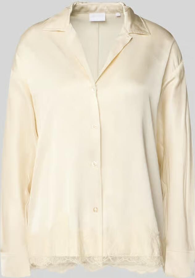 Jake*s Collection relaxed fit blouse van viscose met kant - Foto 2