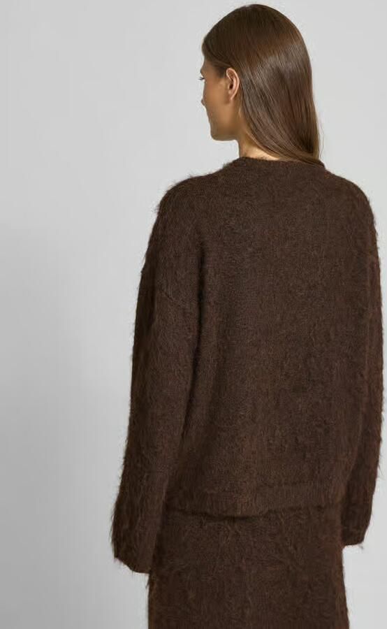 Jake*s Collection Relaxed fit gebreide pullover met wol