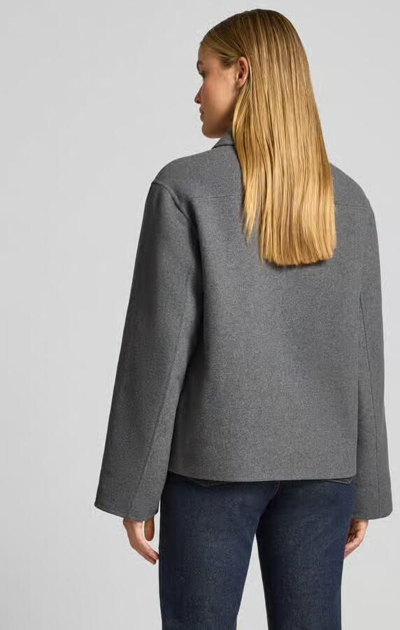 Jake*s Collection Relaxed fit jack met lamswol en viscose