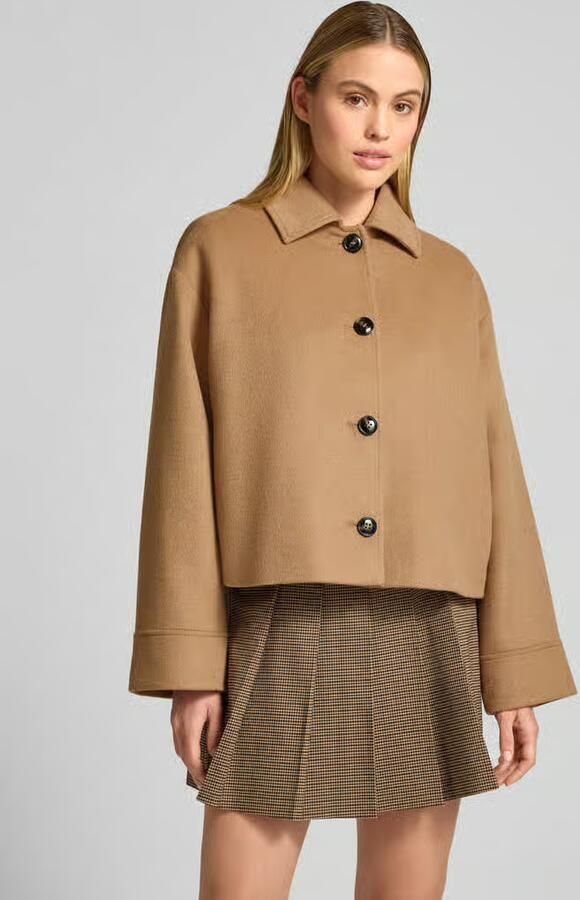 Jake*s Collection Relaxed fit jack met wol en platte kraag - Foto 2