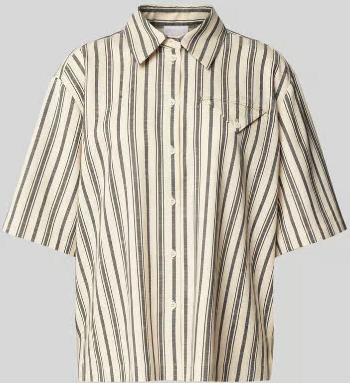 Jake*s Collection Relaxed fit overhemdblouse met borstzak - Foto 2