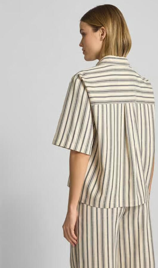 Jake*s Collection Relaxed fit overhemdblouse met borstzak
