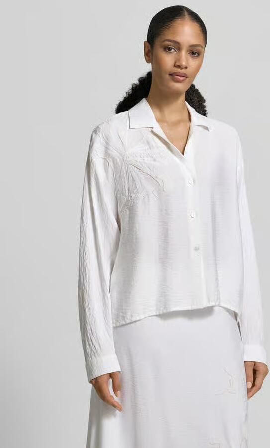 Jake*s Collection Relaxed fit overhemdblouse met reverskraag - Foto 2