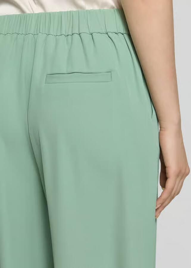 Jake*s Collection Stoffen broek met elastische band en steekzakken