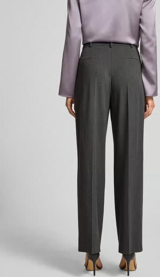 Jake*s Collection Stoffen broek met persplooien en achterzakken