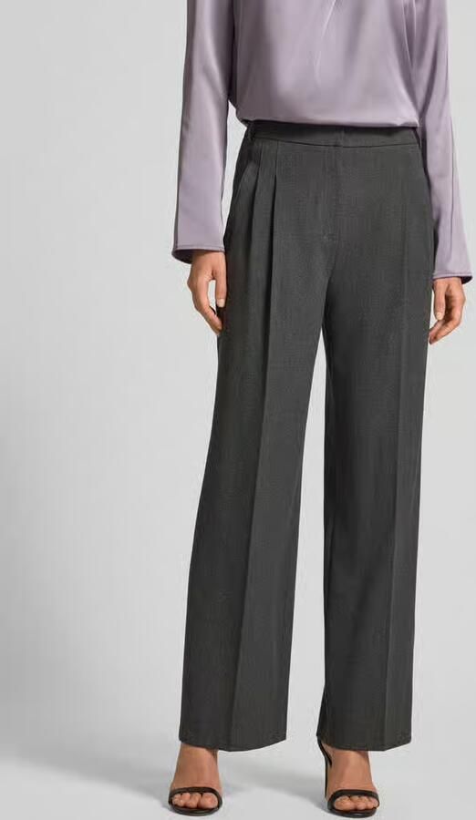 Jake*s Collection Stoffen broek met persplooien en achterzakken - Foto 2