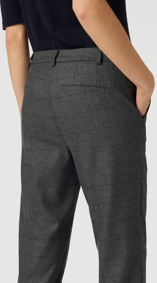 Jake*s Collection Stoffen broek met ruitjes