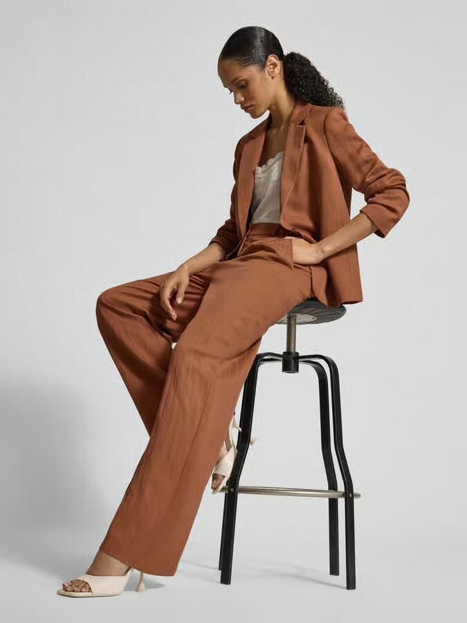 Jake*s Collection Stoffen broek met steekzakken en achterzakken met strookjes