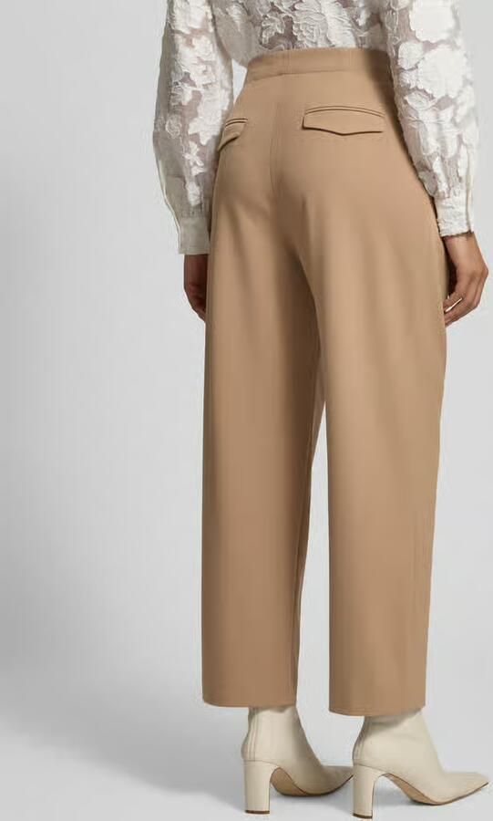 Jake*s Collection Stoffen broek met wijde pijpen en paspelzakken aan de achterkant