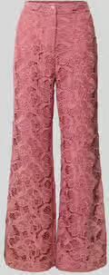 Jake*s Collection Stoffen broek van kant met steekzakken