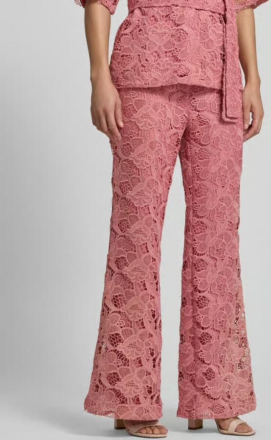 Jake*s Collection Stoffen broek van kant met steekzakken - Foto 3