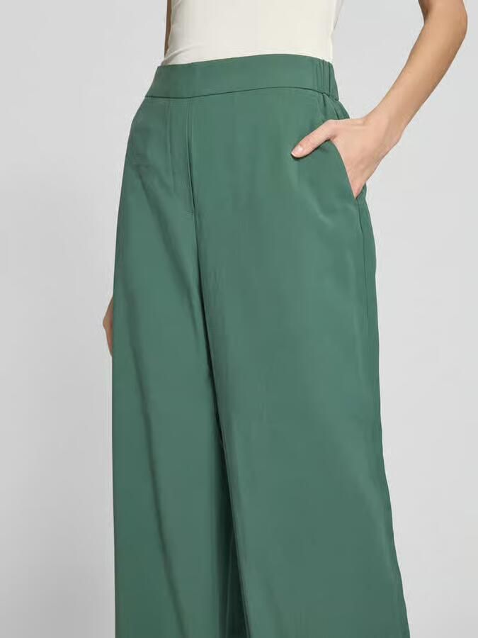 Jake*s Collection Stoffen broek van viscosemix met elastische band