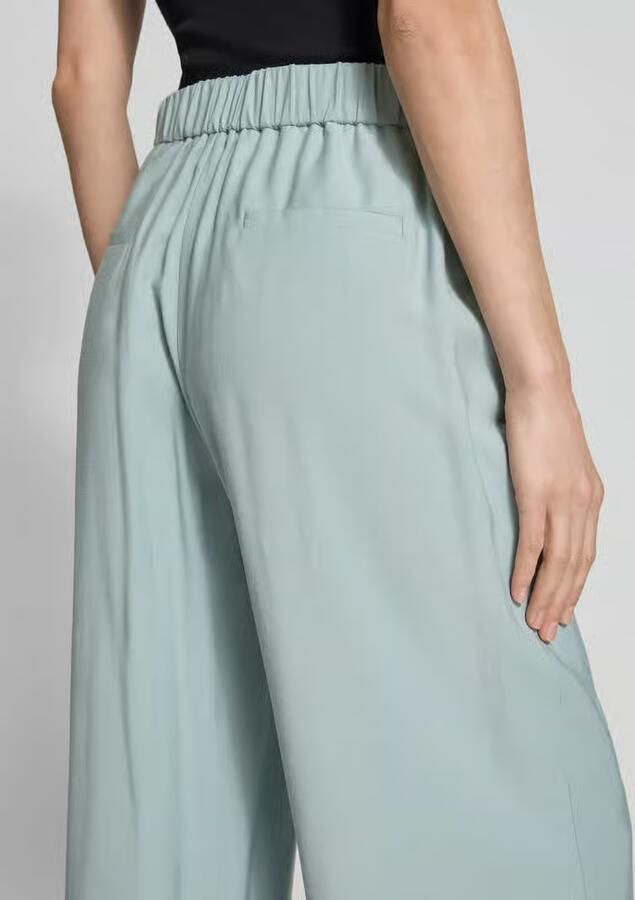 Jake*s Collection Stoffen broek van viscosemix met elastische band