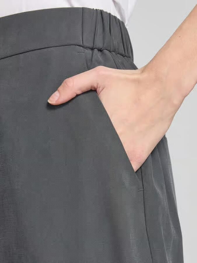 Jake*s Collection Stoffen broek van viscosemix met elastische band