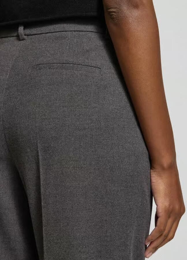 Jake*s Collection Straight fit bandplooibroek met viscose
