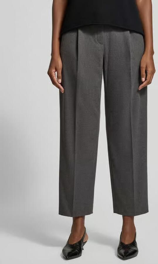 Jake*s Collection Straight fit bandplooibroek met viscose - Foto 3