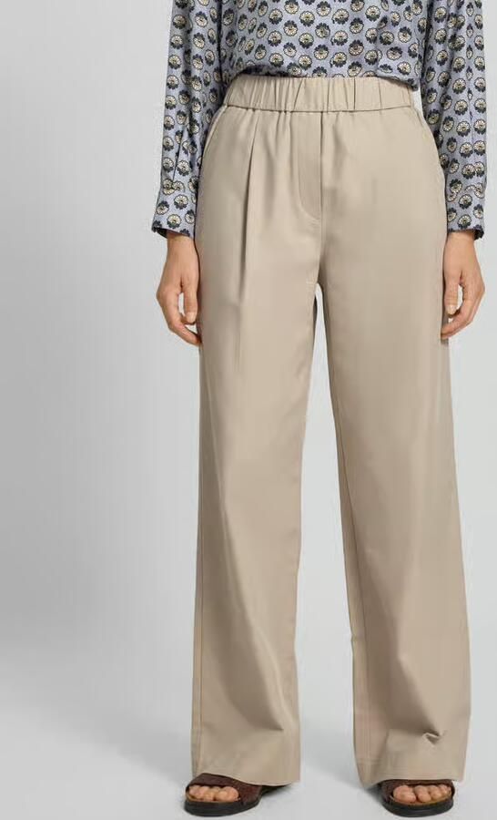 Jake*s Collection Straight leg stoffen broek met elastische band - Foto 2