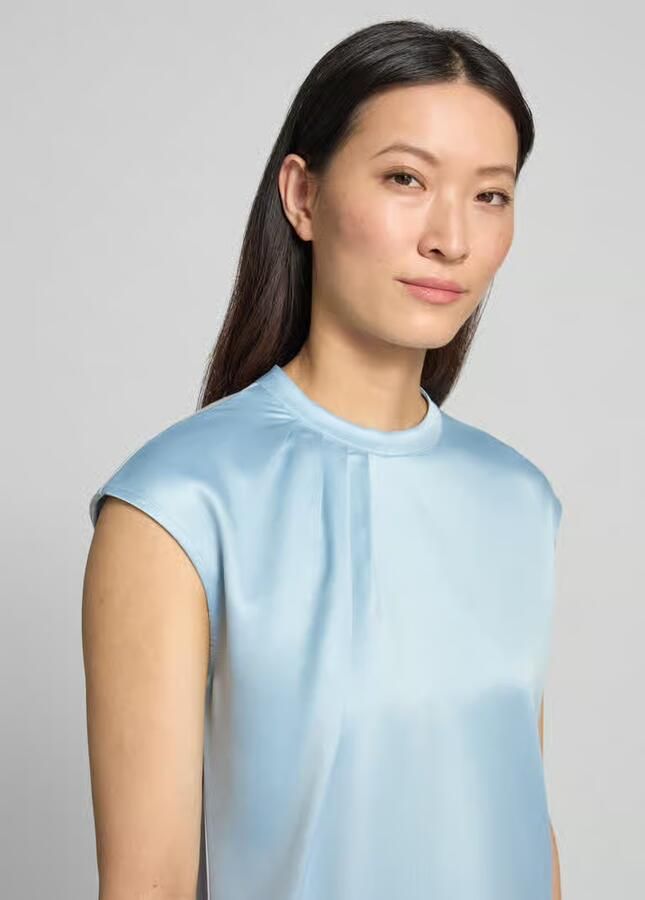 Jake*s Collection T-shirt met draperieën en kapmouwen