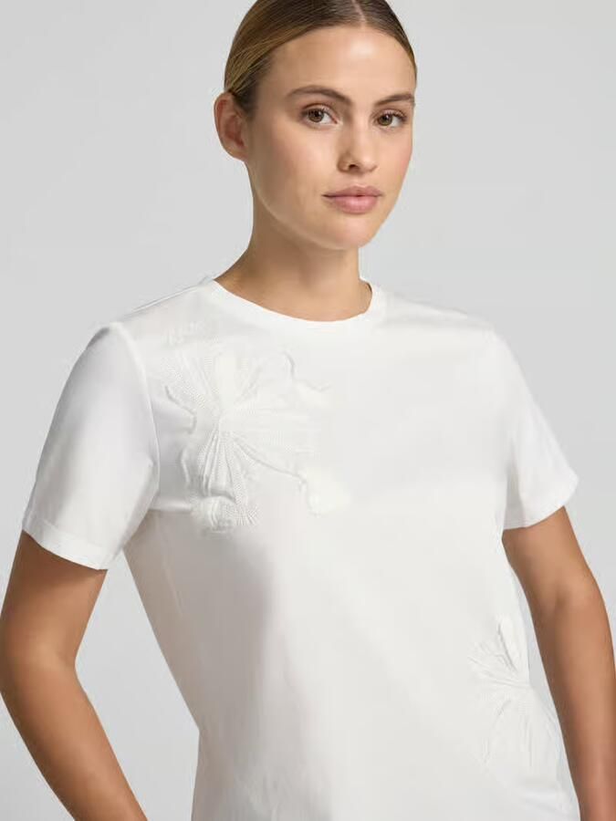 Jake*s Collection T-shirt met stitchings en ronde hals - Foto 2