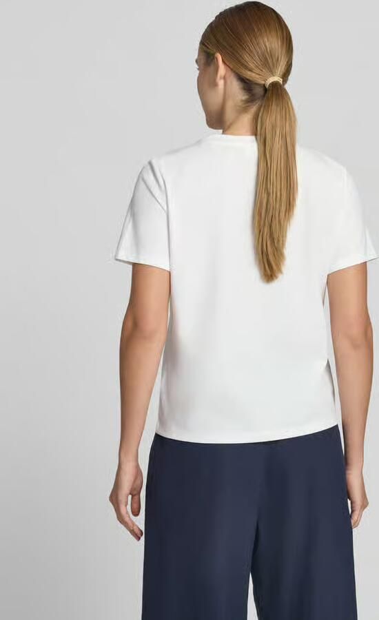 Jake*s Collection T-shirt met stitchings en ronde hals