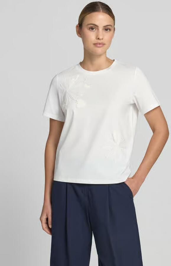 Jake*s Collection T-shirt met stitchings en ronde hals - Foto 3