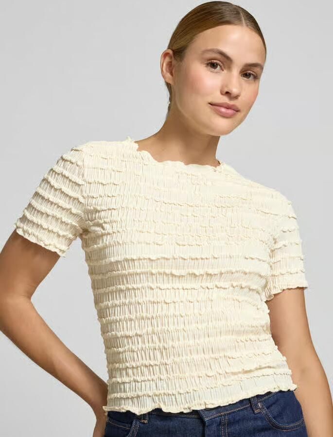 Jake*s Collection T-shirt met structuurpatroon en ronde hals