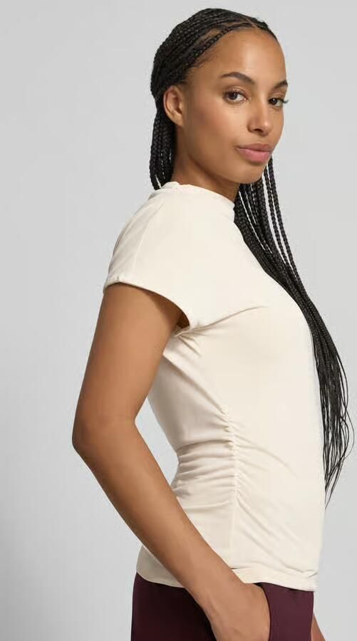 Jake*s Collection T-shirt van modalmix met rimpelingen
