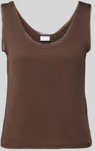 Jake*s Collection Tanktop met ronde hals en afgeronde zoom