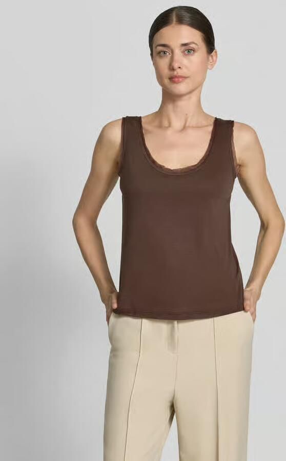 Jake*s Collection Tanktop met ronde hals en afgeronde zoom - Foto 4