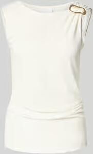 Jake*s Collection Tanktop van viscosemix met draperieën