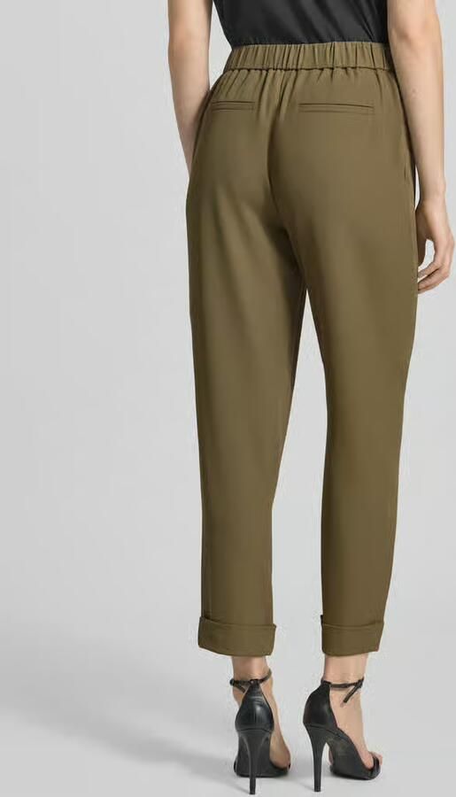 Jake*s Collection Tapered fit stoffen broek met bandplooien