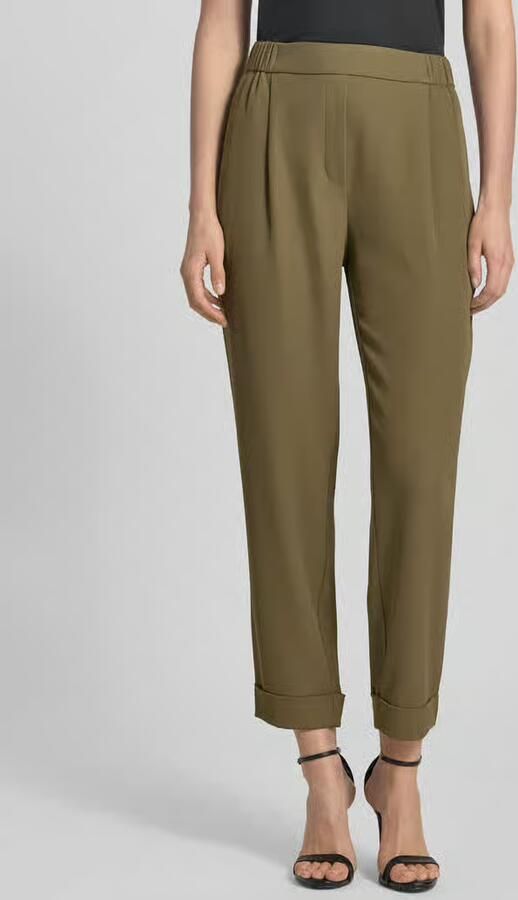 Jake*s Collection Tapered fit stoffen broek met bandplooien - Foto 2