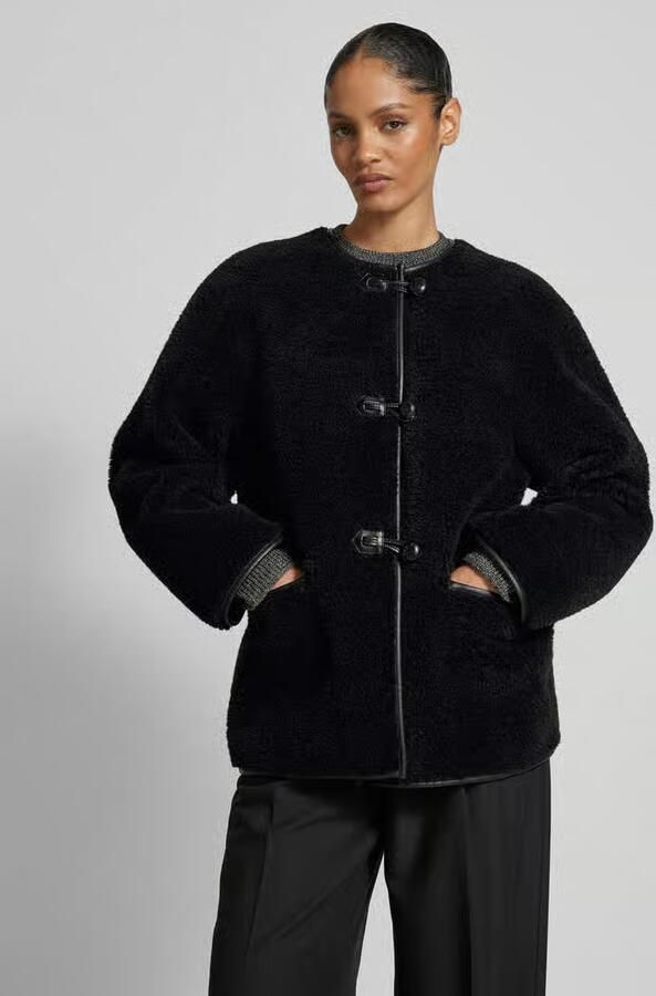 Jake*s Collection Jack van teddybont met knoopsluiting en steekzakken - Foto 3