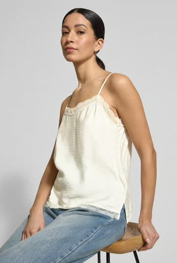Jake*s Collection Top met bandjes van modalmix met kant
