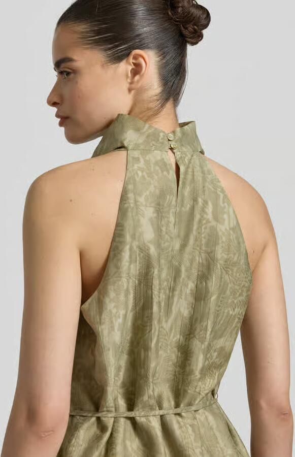 Jake*s Collection Top met halter van blouse met strikceintuur